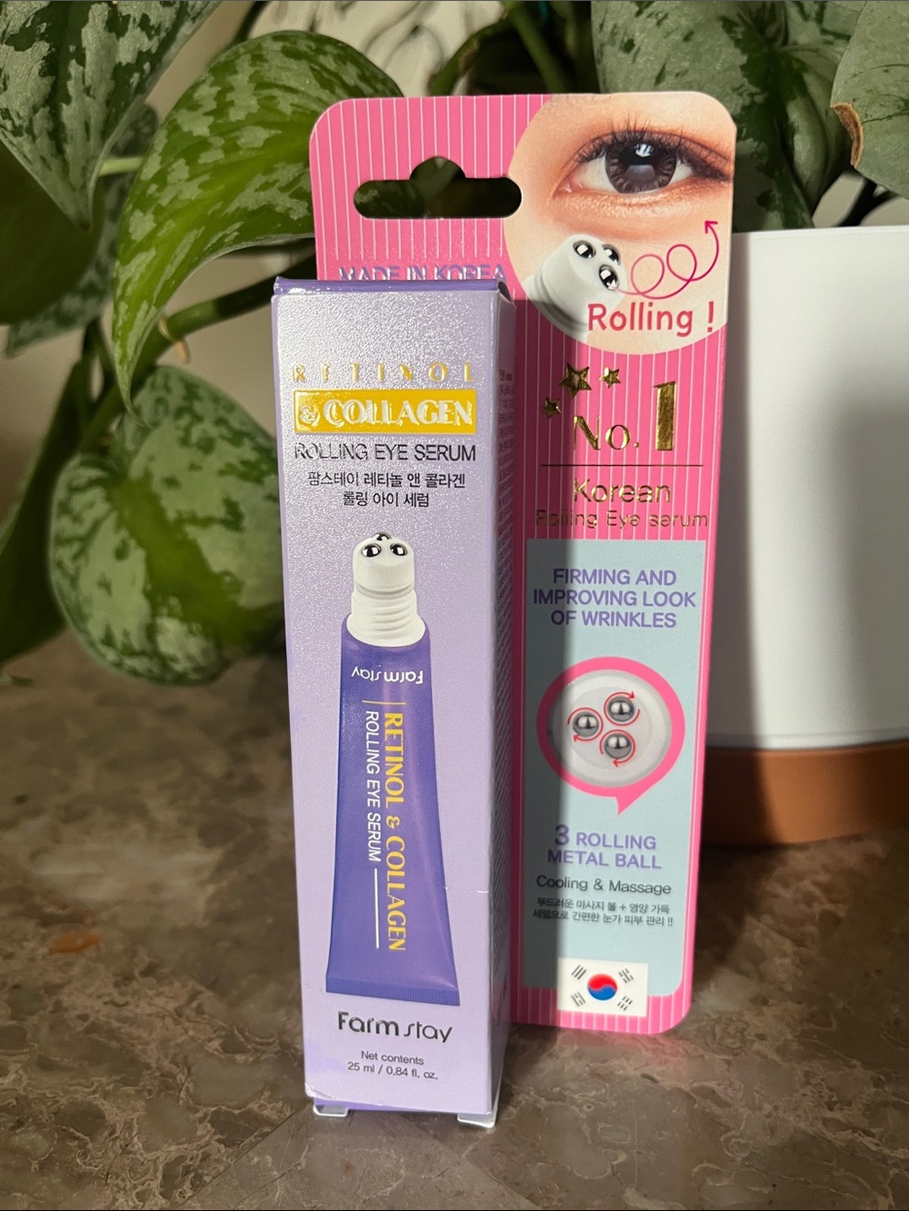 Farmstay #1 Korean Retinol & Collagen Rolling Eye Serum New Sealed